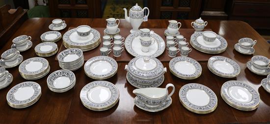 A Wedgwood black and gold Florentine dinner service